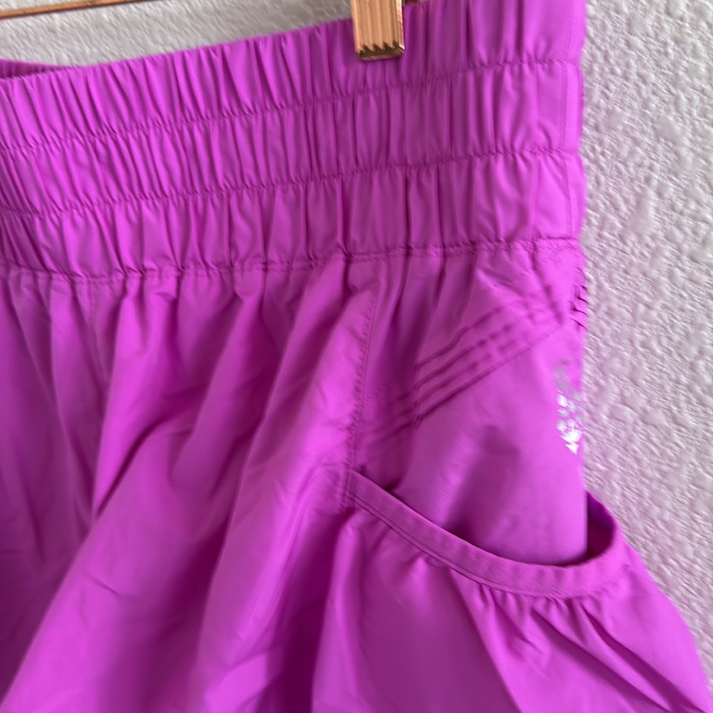 Free People Get You Flirt on Shorts Pink Ruffle Athleisure Active Medium - Picture 5 of 8